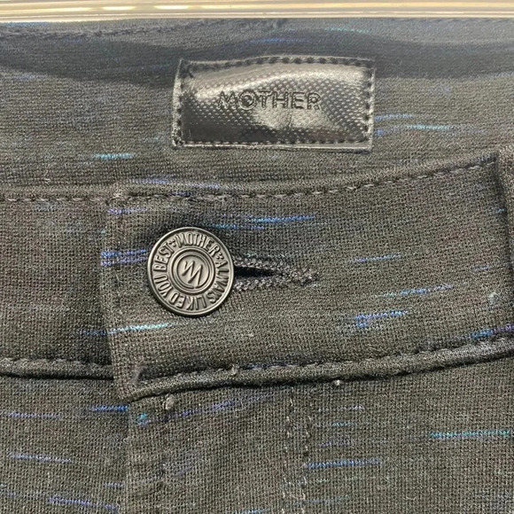 Mother The Trainer Pant Star Attraction Pants French Kissing Pleated Black 28 - Picture 7 of 14